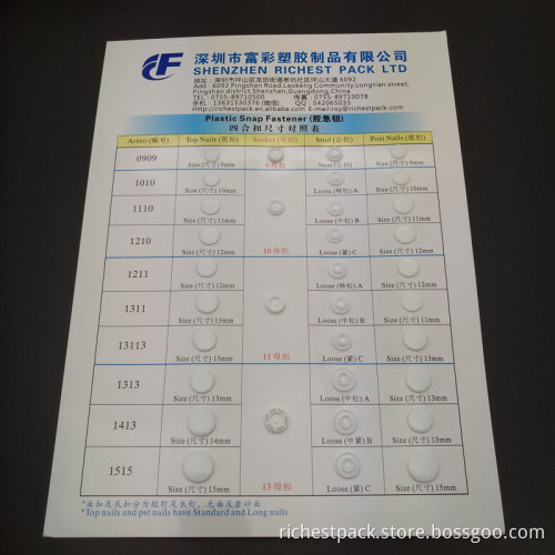 Plastic Snap Fasteners Custom Snap Buttons